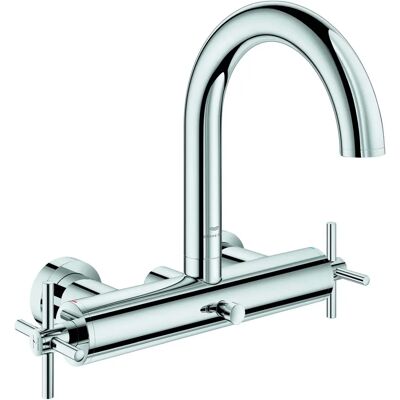 Grohe Atrio Wannenbatterie - Wandmontage, Kreuzgriffe, Chrom Grohe Atrio Wannenbatterie - Wandmontage, Kreuzgriffe, Chrom