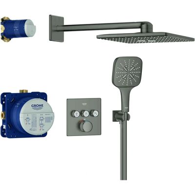 Grohe SmartControl Duschsystem - Rainshower 310 Cube, Thermostat, Graphit Grohe SmartControl Duschsystem - Rainshower 310 Cube, Thermostat, Graphit