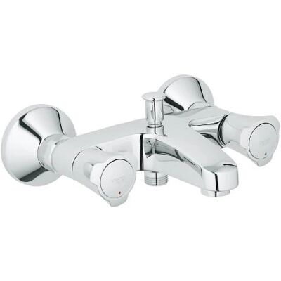 Robinet de baie GROHE 25450001 - Finisaj cromată durabilă, Montaj pe perete, 2 mânere Robinet de baie GROHE 25450001 - Finisaj cromată durabilă, Montaj pe perete, 2 mânere