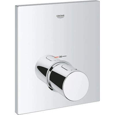 Grohe 27619000 robinet de baie - Chrome - Flux ridicat, Montaj pe perete, Blocare temperatură, Mâner metalic Grohe 27619000 robinet de baie - Chrome - Flux ridicat, Montaj pe perete, Blocare temperatură, Mâner metalic