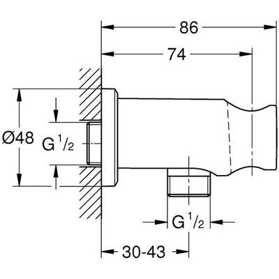 Grohe Rainshower Conector de Duș - Rozeta Rotundă - Sunrise Frio Periat Grohe Rainshower Conector de Duș - Rozeta Rotundă - Sunrise Frio Periat