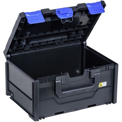 Allit EuroPlus MetaBox 215 Storage Box - Shock-resistant, Black/Blue, 396x296x215mm Allit EuroPlus MetaBox 215 Storage Box - Shock-resistant, Black/Blue, 396x296x215mm