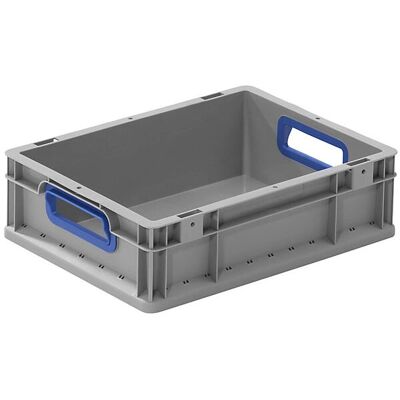 Conteneur euro robuste - Capacité 11L - Poignée bleue Conteneur euro robuste - Capacité 11L - Poignée bleue