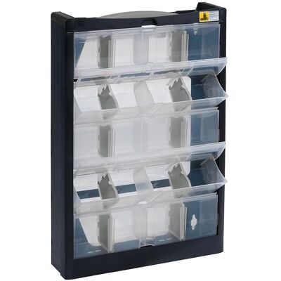 Allit 466260 Caja de almacenamiento - Espacio doble, 20 separadores - Organizador de herramientas ligero Allit 466260 Caja de almacenamiento - Espacio doble, 20 separadores - Organizador de herramientas ligero