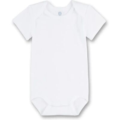 Sanetta Body Bébé - Coton Biologique, Blanc, Manches Courtes - Body Bébé Sanetta Body Bébé - Coton Biologique, Blanc, Manches Courtes - Body Bébé