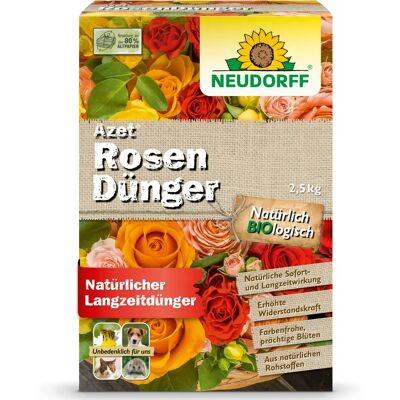 Neudorff Azet Rózsa műtrágya - 2,5 kg Organikus NPK 7-7-5 Rózsák és Virágok számára Neudorff Azet Rózsa műtrágya - 2,5 kg Organikus NPK 7-7-5 Rózsák és Virágok számára
