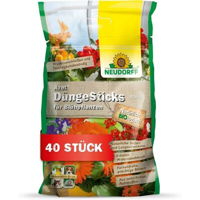 NEUDORFF Azet Bâtons d'engrais pour plantes à fleurs - Bâtons d'engrais - Publicité NEUDORFF Azet Bâtons d'engrais pour plantes à fleurs - Bâtons d'engrais - Publicité