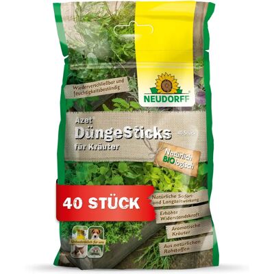 Neudorff Azet Bâtons d'Engrais - Fertilisant Bio pour Herbes - Publicité Neudorff Azet Bâtons d'Engrais - Fertilisant Bio pour Herbes - Publicité