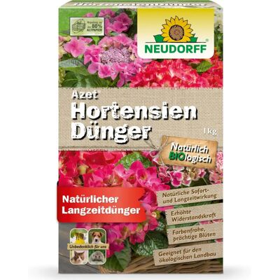 Engrais Azet Hydrangea NEUDORFF - NPK Bio 7-3-6 - Publicité Engrais Azet Hydrangea NEUDORFF - NPK Bio 7-3-6 - Publicité