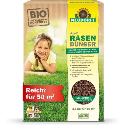 Neudorff Azet Rasendünger - Organischer 10-3-5, 2,5 kg Neudorff Azet Rasendünger - Organischer 10-3-5, 2,5 kg