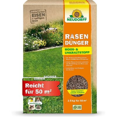 NEUDORFF Rasendünger Moos- und Unkrautstopp - 2,5 kg NEUDORFF Rasendünger Moos- und Unkrautstopp - 2,5 kg