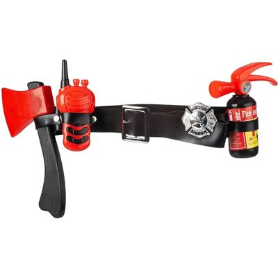 Müller Feuerwehr Kostüm-Set - Rot-Schwarz - 4-teilig Müller Feuerwehr Kostüm-Set - Rot-Schwarz - 4-teilig