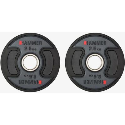 Finnlo Olympic Weight Plate - 2.5kg, Silver, Ergonomic Handles - Olympic weight plate Finnlo Olympic Weight Plate - 2.5kg, Silver, Ergonomic Handles - Olympic weight plate