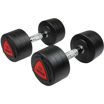 Finnlo Manubri 15kg Argento - Attrezzatura per allenamento a casa Finnlo Manubri 15kg Argento - Attrezzatura per allenamento a casa