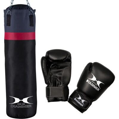 Conjunto de Boxe HAMMER Cobra - Saco de nylon resistente, luvas - Conjunto Conjunto de Boxe HAMMER Cobra - Saco de nylon resistente, luvas - Conjunto