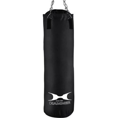 Saco de boxe HAMMER Fit - 30x100cm, preto, nylon durável Saco de boxe HAMMER Fit - 30x100cm, preto, nylon durável