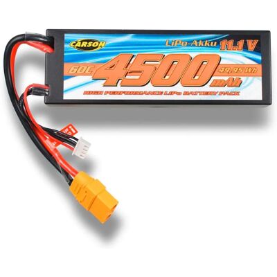 Carson 11,1V/4500mAh LiPo Batteri - Strömkälla för RC-bil Carson 11,1V/4500mAh LiPo Batteri - Strömkälla för RC-bil