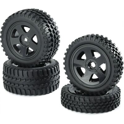 Tamiya 1:10 RC Auto Reifen & Felgen Set - All Terrain, 12mm Tamiya 1:10 RC Auto Reifen & Felgen Set - All Terrain, 12mm