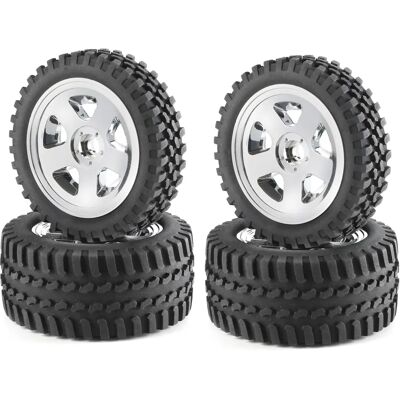 Carson 1:10 RC Car Wheels and Rims Set - All Terrain Chrome Carson 1:10 RC Car Wheels and Rims Set - All Terrain Chrome