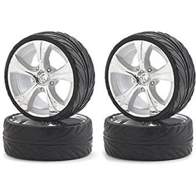 Conjunto de ruedas grande 1:10 Carson plata/blanco - Piezas para coches RC Conjunto de ruedas grande 1:10 Carson plata/blanco - Piezas para coches RC