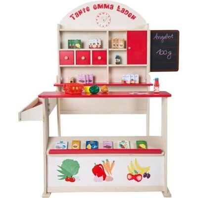Roba Holzspielzeugladen - Tia Emma, 3 Schubladen, Rot/Natur - Spielzeugladen Roba Holzspielzeugladen - Tia Emma, 3 Schubladen, Rot/Natur - Spielzeugladen