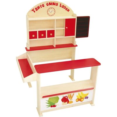Roba Negozio di Giocattoli in Legno - Tia Emma, 3 Cassetti, Rosso/Naturale - Negozio di Giocattoli Roba Negozio di Giocattoli in Legno - Tia Emma, 3 Cassetti, Rosso/Naturale - Negozio di Giocattoli