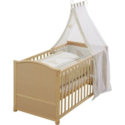 Roba Babybett - Umbaubar, Max 35kg, Höhenverstellbar, mit Bettwäsche Roba Babybett - Umbaubar, Max 35kg, Höhenverstellbar, mit Bettwäsche