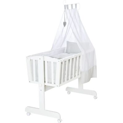 RobA Babybett - Komplettwiegenset, Heartbreaker, Weiß RobA Babybett - Komplettwiegenset, Heartbreaker, Weiß