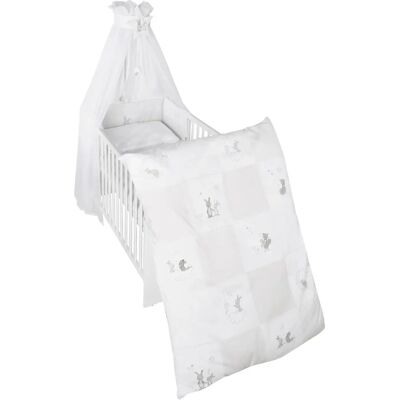 ROBA Lettino per bambini - Set 4 pezzi in cotone Fox & Bunny ROBA Lettino per bambini - Set 4 pezzi in cotone Fox & Bunny