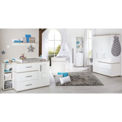 Babyzimmer-Komplettset ROBA Moritz - Weiß/Luna Elm Babyzimmer-Komplettset ROBA Moritz - Weiß/Luna Elm