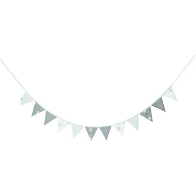 Roba Weiße & Graue Little Stars Wimpelkette - 2m/3m Kinderzimmerdekoration Roba Weiße & Graue Little Stars Wimpelkette - 2m/3m Kinderzimmerdekoration