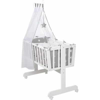 ROBA Little Stars Babywiege - Komplettset für Neugeborene ROBA Little Stars Babywiege - Komplettset für Neugeborene