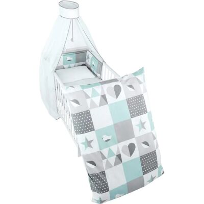 Roba Babybett - Baumwolle, 100x135cm, Waschbar - baby bed Roba Babybett - Baumwolle, 100x135cm, Waschbar - baby bed
