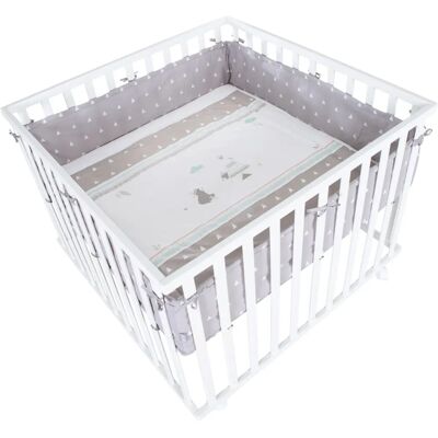 Parc ROBA 202046WES198 - Bébé, Blanc, 100x100 cm - Publicité Parc ROBA 202046WES198 - Bébé, Blanc, 100x100 cm - Publicité