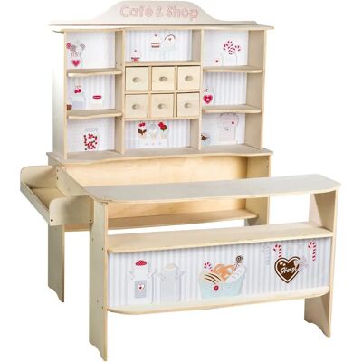 Roba Holzspielzeug Kaufladen - Naturfarben - 107x95x121 cm Roba Holzspielzeug Kaufladen - Naturfarben - 107x95x121 cm