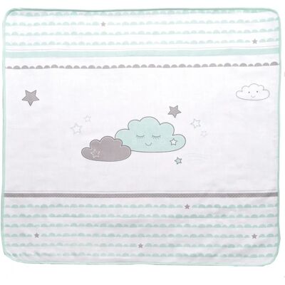 Roba Babydecke - 80x80cm, Weiß, Baumwolle & Fleece Roba Babydecke - 80x80cm, Weiß, Baumwolle & Fleece