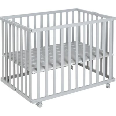 ROBA Laufgitter Taupe - Verstellbares Baby Laufgitter aus Holz ROBA Laufgitter Taupe - Verstellbares Baby Laufgitter aus Holz