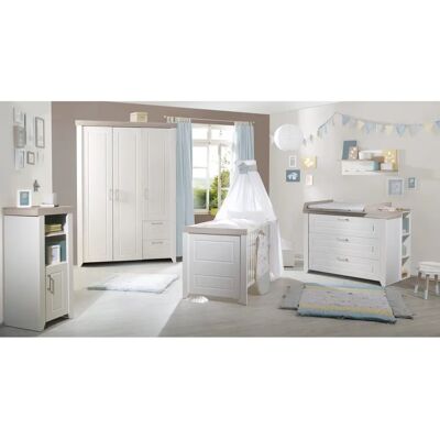 Ensemble de Mobilier Bébé Felicia de Roba - Blanc, 3 Pièces Ensemble de Mobilier Bébé Felicia de Roba - Blanc, 3 Pièces