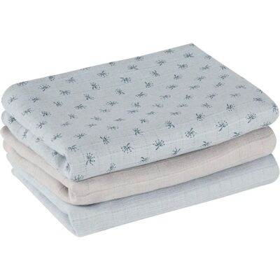Set di Pannolini Bio Roba - 80x80cm - Azzurro Grigio Set di Pannolini Bio Roba - 80x80cm - Azzurro Grigio
