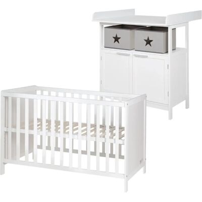 Ensemble Mobilier Bébé Roba Hamburg - Berceau et Commode à Langer Ensemble Mobilier Bébé Roba Hamburg - Berceau et Commode à Langer