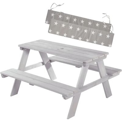 ROBA Kindertisch Outdoor + - 4 Plätze, Grau ROBA Kindertisch Outdoor + - 4 Plätze, Grau