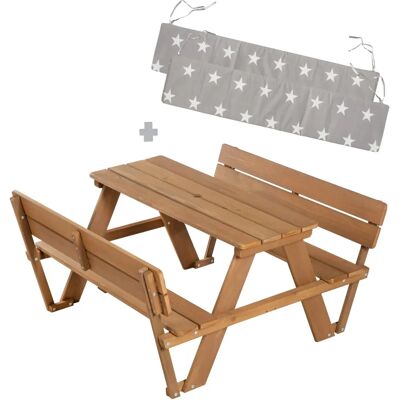 ROBA Picknick für 4 Outdoor Kinder Set - Kindersitzgarnitur aus Teakholz ROBA Picknick für 4 Outdoor Kinder Set - Kindersitzgarnitur aus Teakholz