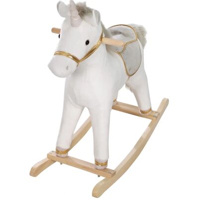 Roba White/Gray Large Rocking Unicorn Toy - Balance & Coordination Roba White/Gray Large Rocking Unicorn Toy - Balance & Coordination