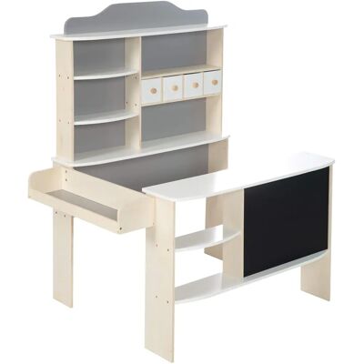 Roba Verkaufsstand Weiß/Grau - Kinderspielgeschäft - Stabil & Leicht aufzubauen Roba Verkaufsstand Weiß/Grau - Kinderspielgeschäft - Stabil & Leicht aufzubauen