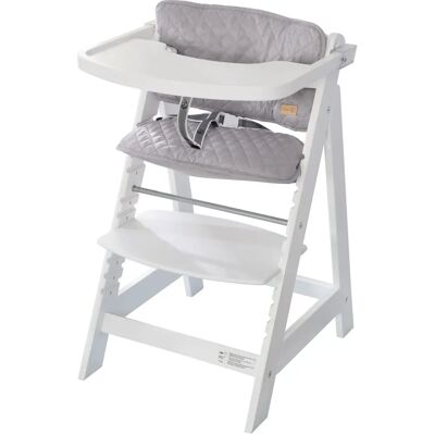 Silla alta ajustable roba con bandeja y protección - Blanco Silla alta ajustable roba con bandeja y protección - Blanco