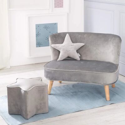 Ensemble de Meubles pour Enfants ROBA "Lil Sofa" - Velours Gris Ensemble de Meubles pour Enfants ROBA "Lil Sofa" - Velours Gris