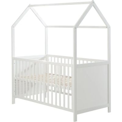 Roba Babybett Weiß - Umbaubares Hausbett 70x140cm Roba Babybett Weiß - Umbaubares Hausbett 70x140cm