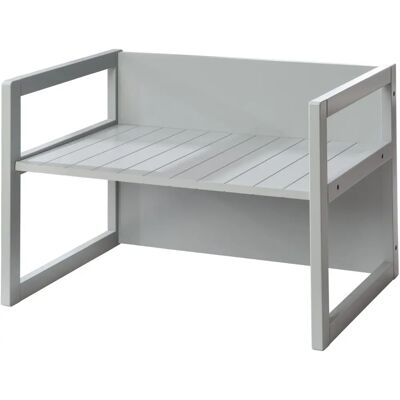 Roba Kids Reversible Bench/Convertible Table - Gray - 57x44 cm Roba Kids Reversible Bench/Convertible Table - Gray - 57x44 cm