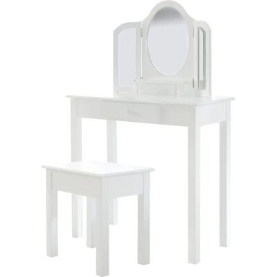 ROBA Kinder Schminktisch mit Hocker, Weiß ROBA Kinder Schminktisch mit Hocker, Weiß