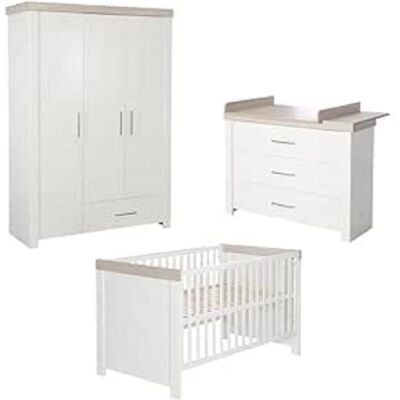 Roba Lucy Babyzimmer-Set - Weiß & Luna Elm Roba Lucy Babyzimmer-Set - Weiß & Luna Elm